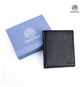 Cow Leather Slim Bifold Wallets Soft Leather Black Western Men's Wallet RFID Blocking Holiday Gifts For Men