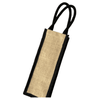 Reusable Water Wine-Bottle Bags with Drawstring 2-Pack Jute Wine & Champagne Present Gift Wrap Wine-Bag
