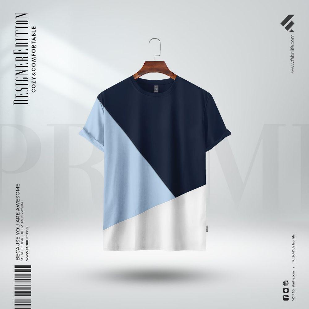 Fabrilife Mens Premium Designer Edition T Shirt - Navy