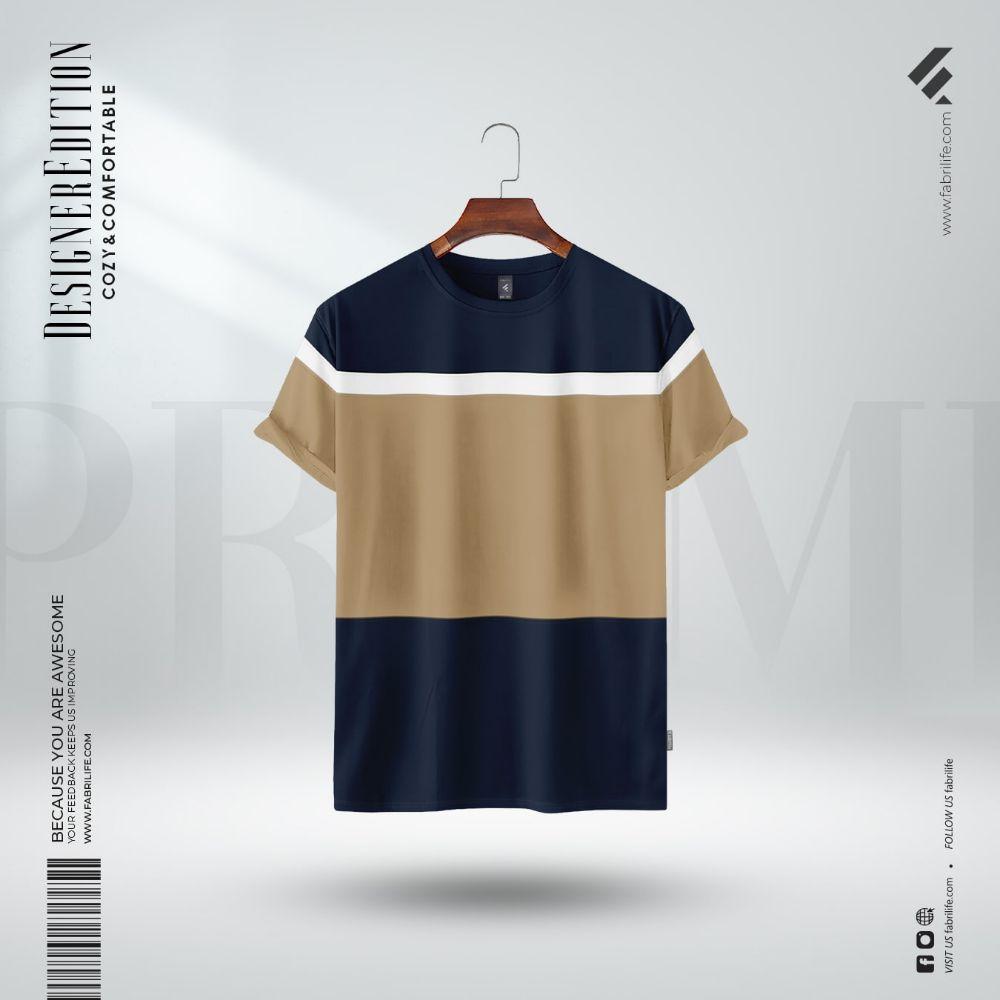 Fabrilife Mens Premium Designer Edition T Shirt - Tan