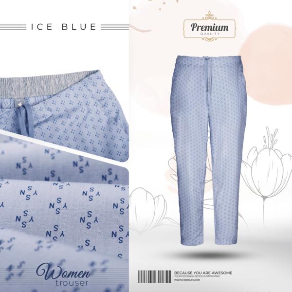Woman Premium Trouser-Ice Blue