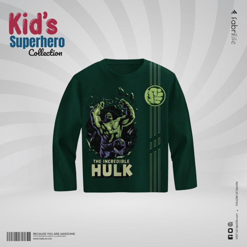 Kids Premium Full Sleeve T-Shirt - Hulk