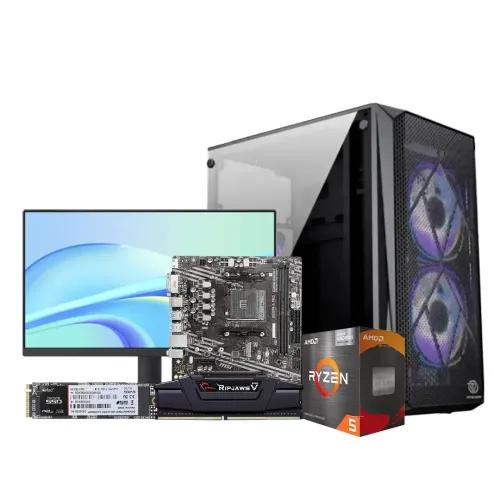 AMD Ryzen 5 5600G Budget Desktop PC with Monitor