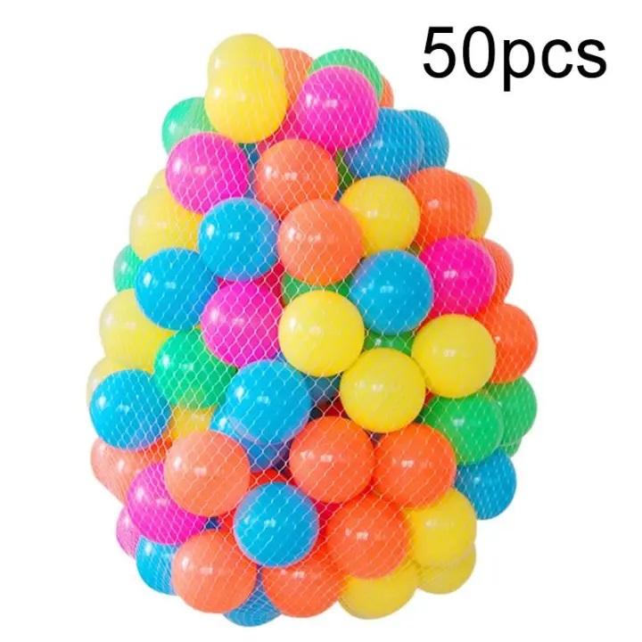 50 Pcs Multicolor Plastic Tent and Pool Baby Balls for Kids Play
