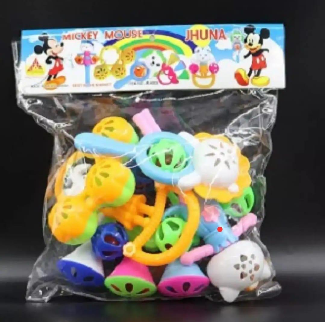 Micky Mouse Jhunjhuni Set for New Born Baby - Baby Toys