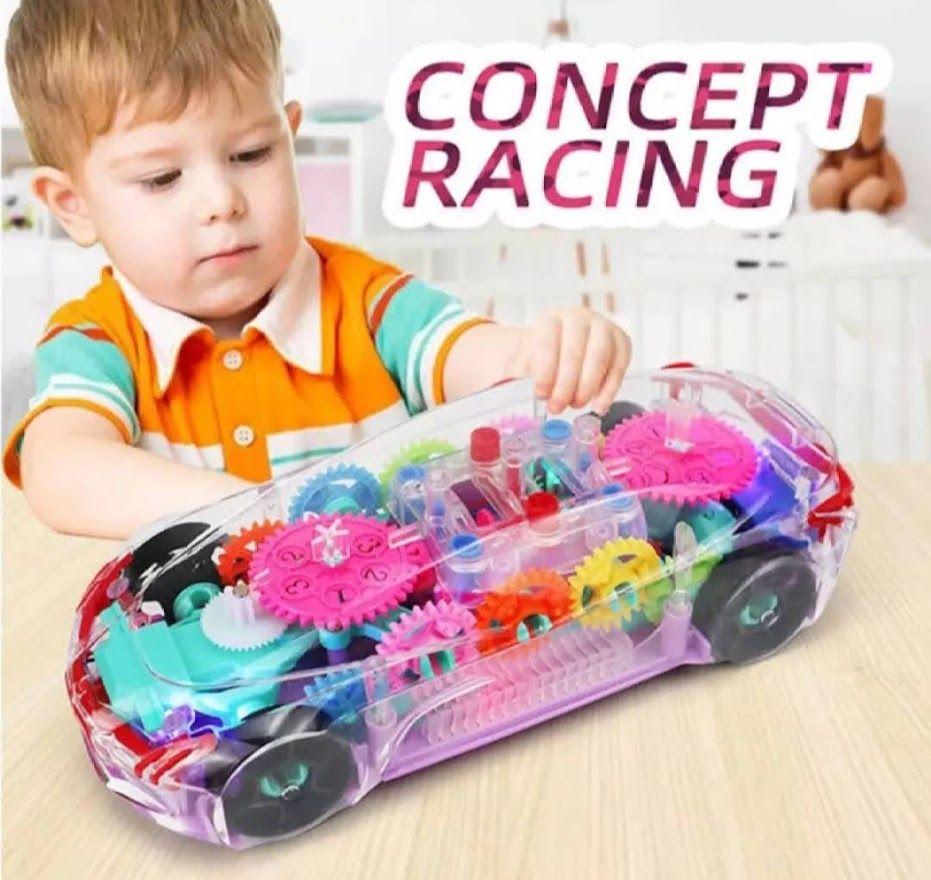 Concept Racing Car Toy,3D Car Toy for Kids with 360 Degree Rotation, Gear Simulation