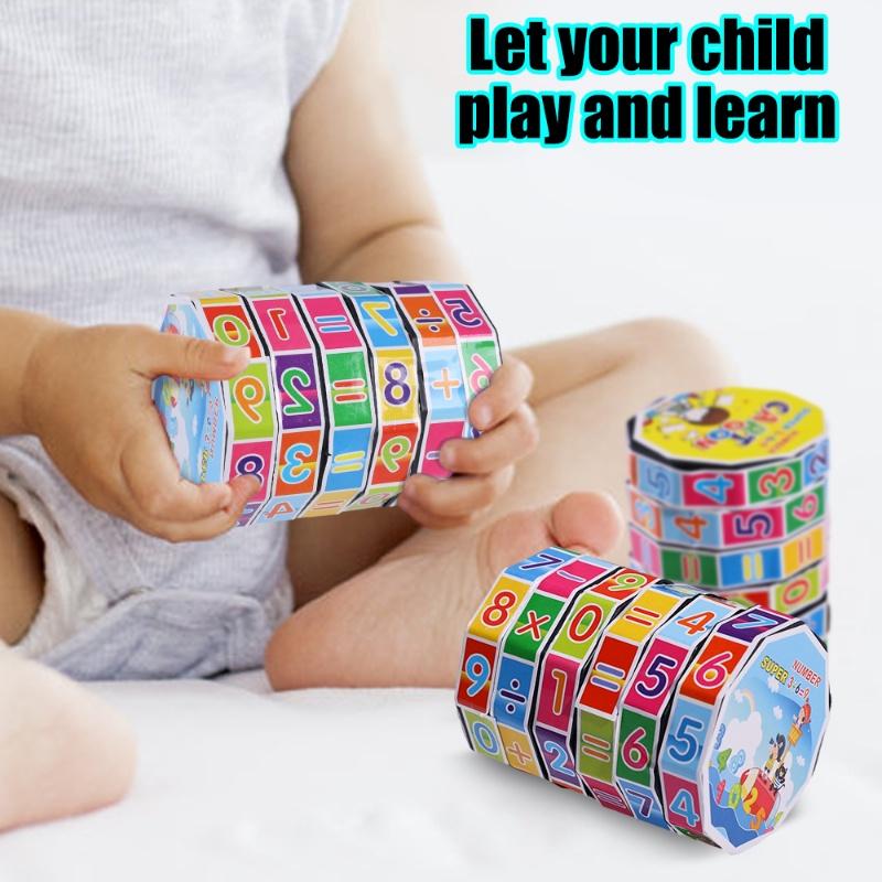 Assembling Maths Cube Plastic Gift Early Learning Teaching Developmental Toy For Kids Baby Interesting Intelligence Arithmetic Math Puzzle Toys