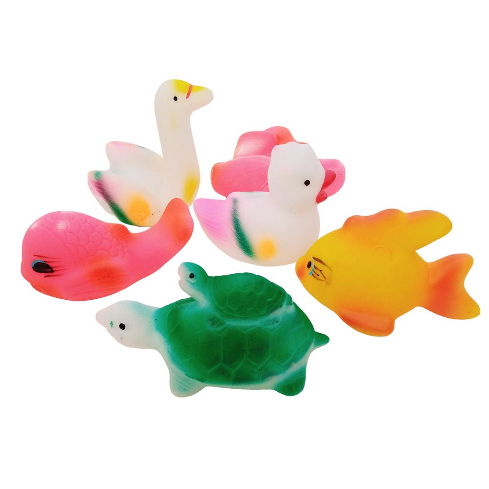 Rubber Duck Soft Toys Set Squeeze Sound Duck Toys 6 pics