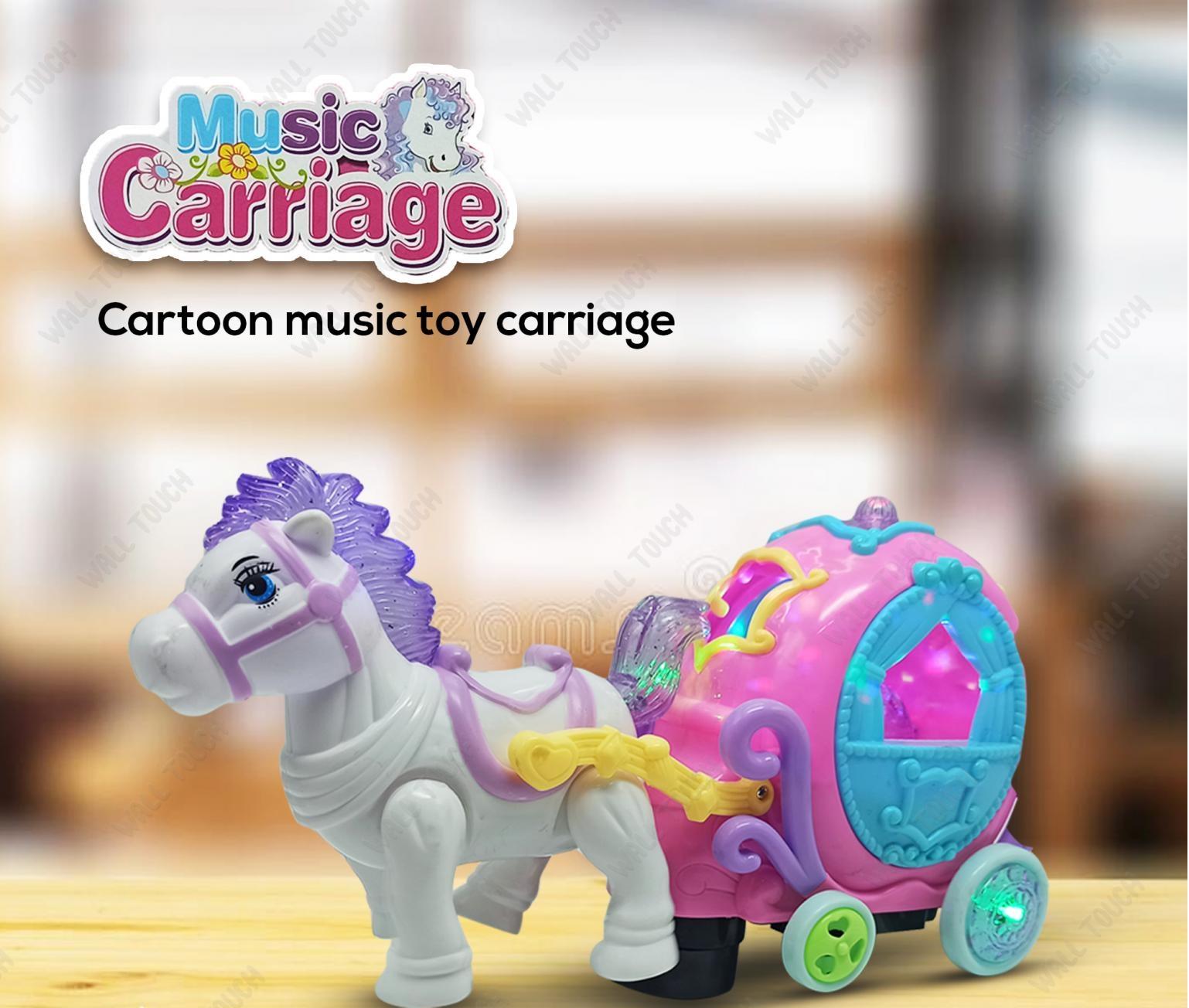 HORSE CARRIAGE Battery Operated Toys Cartoon Music Toy Carriage Set With Light And Music For Kids