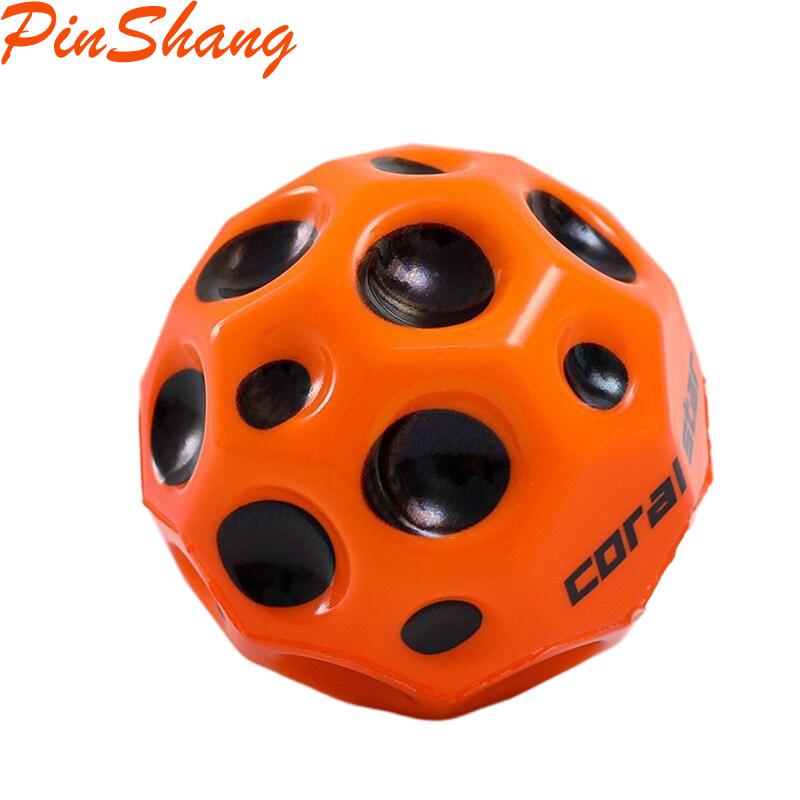 PinShang Kids Bouncy Ball Useful Hole Ball Soft Bouncy Ball Anti-fall Moon Shape Porous Indoor Toy Ergonomic Design