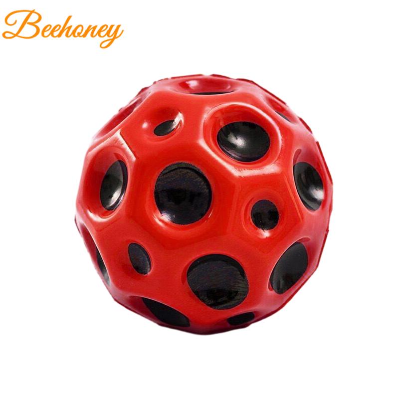 Kids Bouncy Ball Useful Hole Ball Soft Bouncy Ball Anti-fall Moon Shape Porous Indoor Toy Ergonomic Design