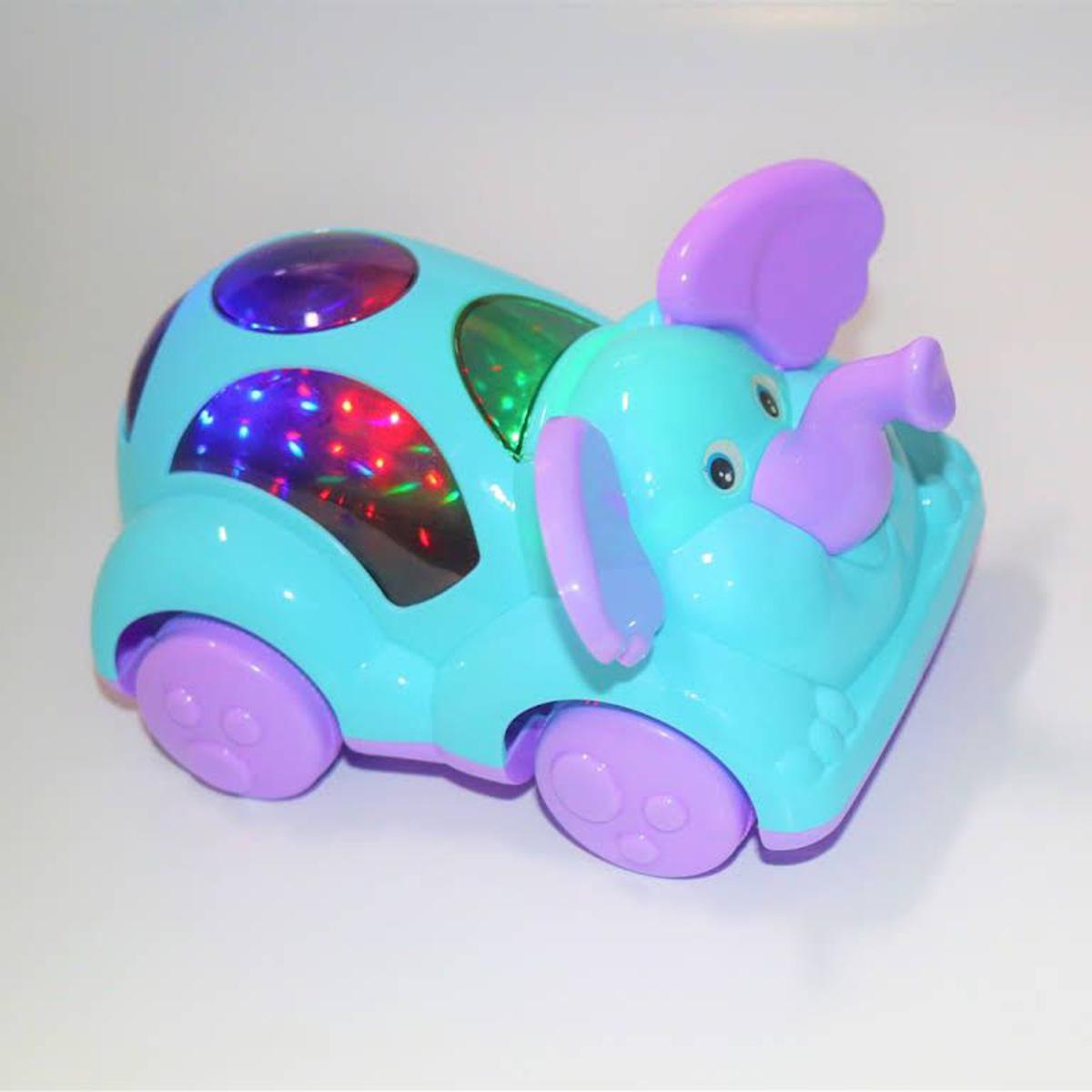 Lighting and music elephant toy for kids.