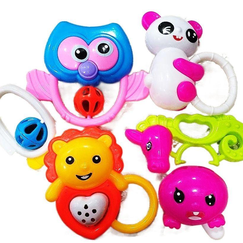 New Born Baby Toy for 6 month to 2 years Lovely colorful Shaking Jhunjhuni Toy Set/ Micky Mouse Jhunjhuni Set for New Born Baby Sound Toy Se