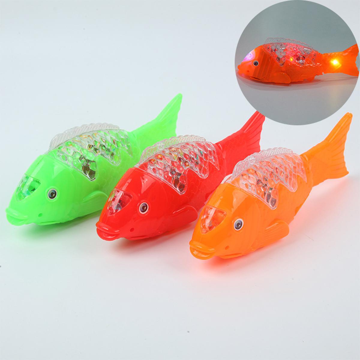 Electric moving Fish Toys with 3D Light&Music. By Gift Corner Shopping