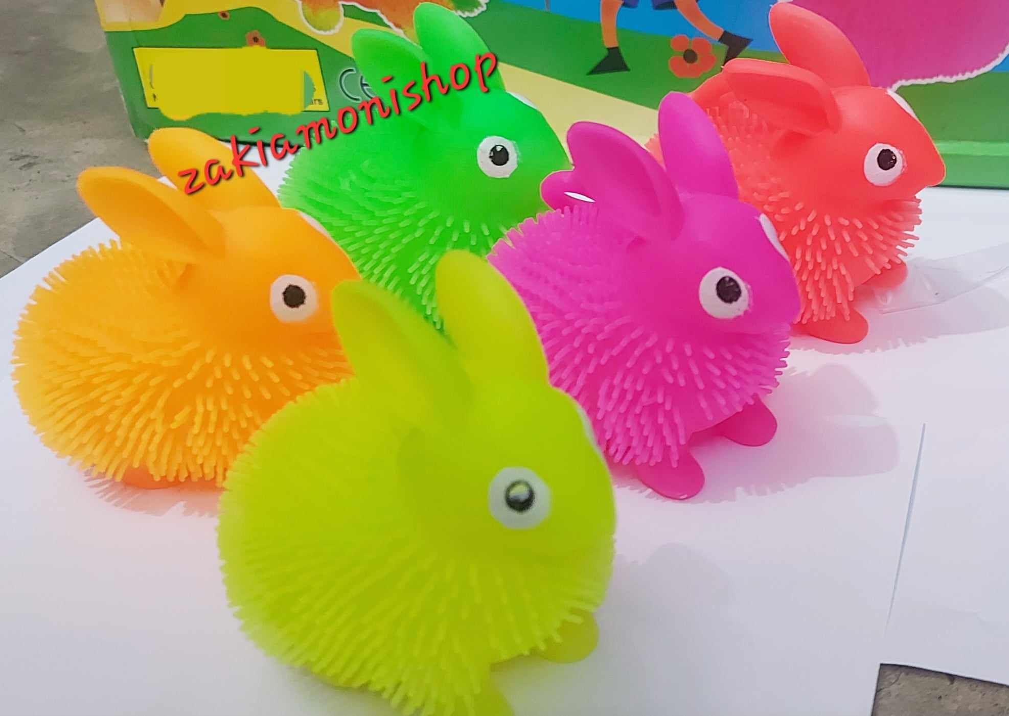Silicon Rabbit Toys Baby , Soft Lighting Animal Toy-5 Pcs