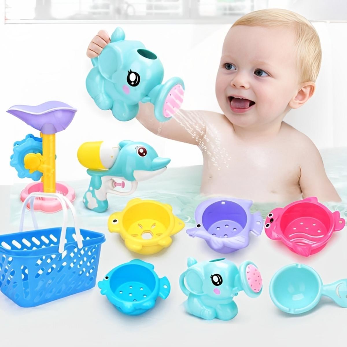 Kids Plastic Shower Cattle Water Faucet & Toy Set