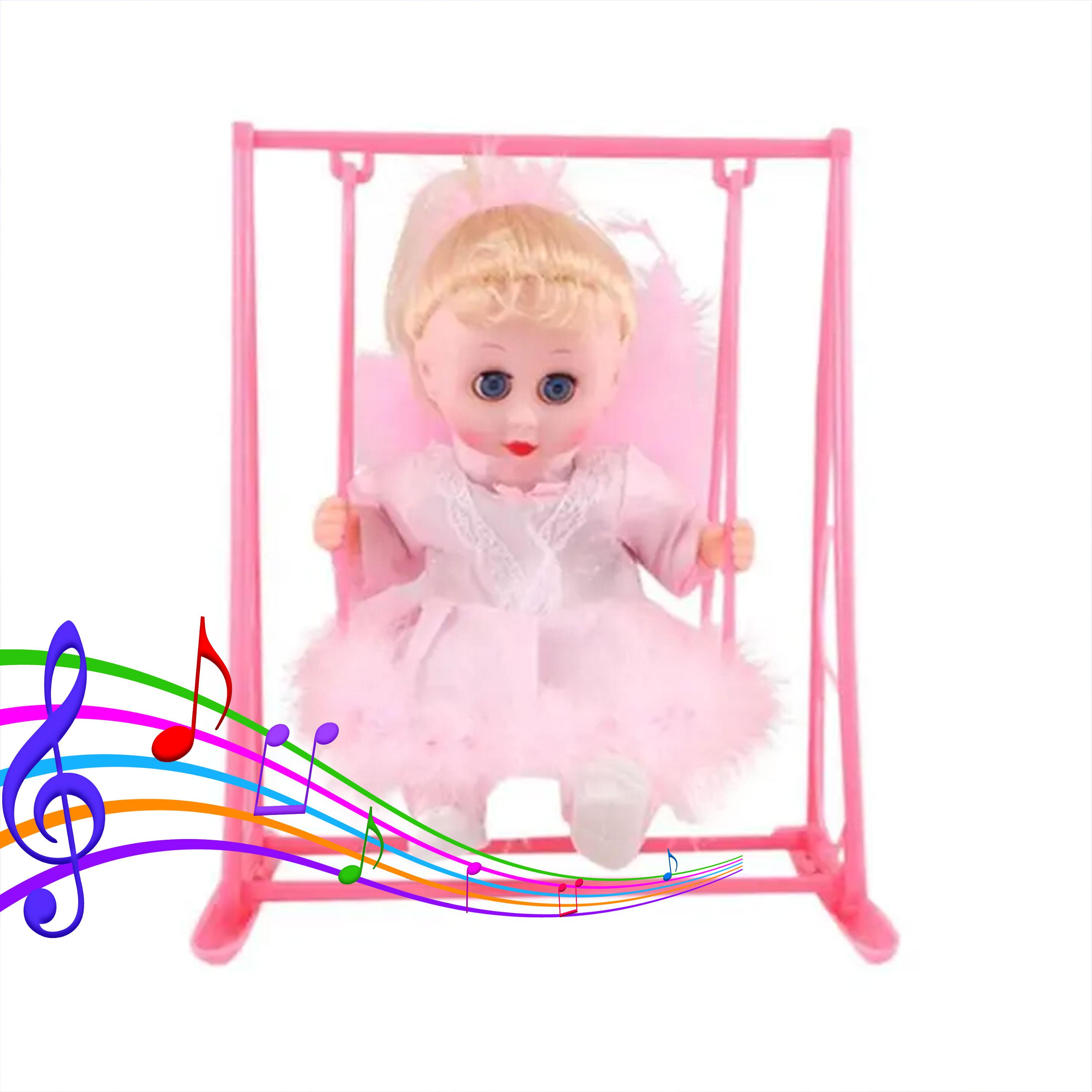 Swing Doll Baby Angel Style Light and Music Battery Operated to move